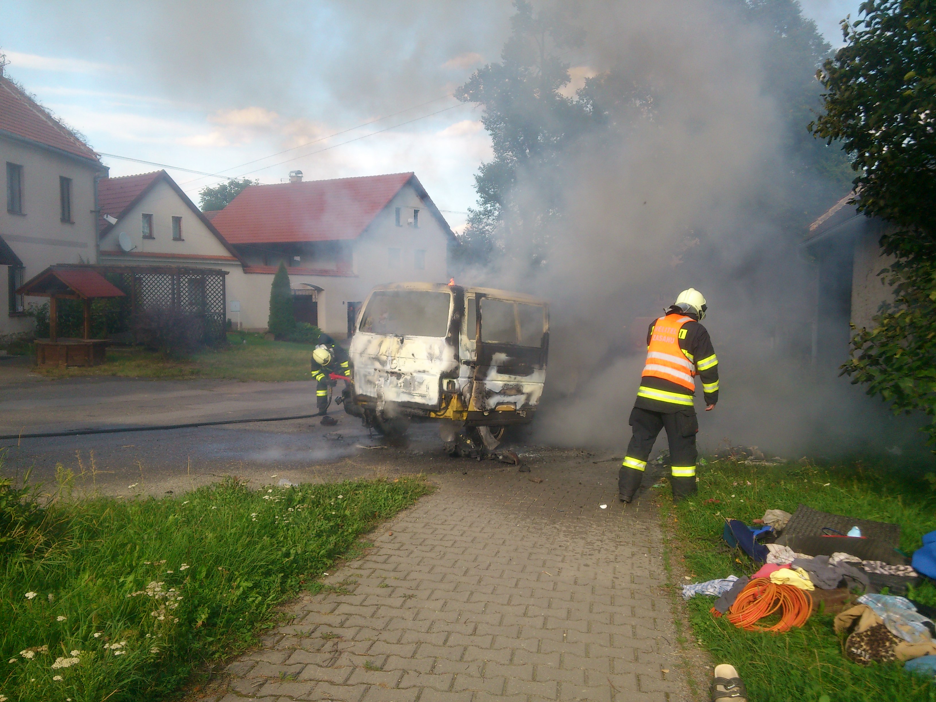 Pozar dodavky 15.8.2017